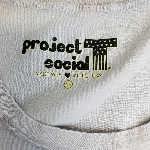 Project Social T Chicago Graphic Muscle T Shirt Blue Black Sz XS - Picture 4 of 6